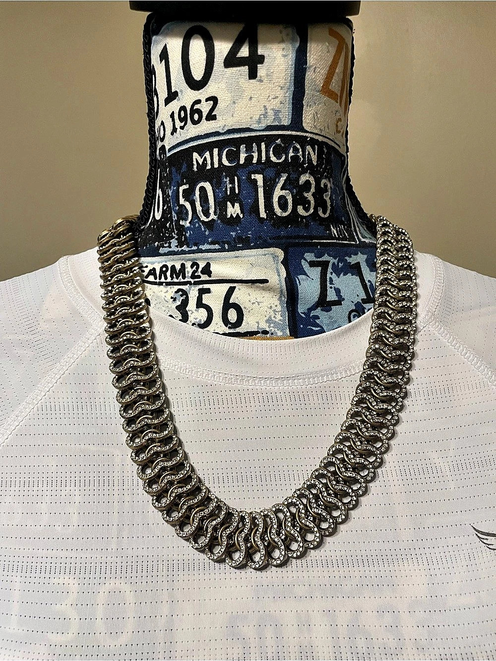 Two-Tone Statement Chain Necklace Like New